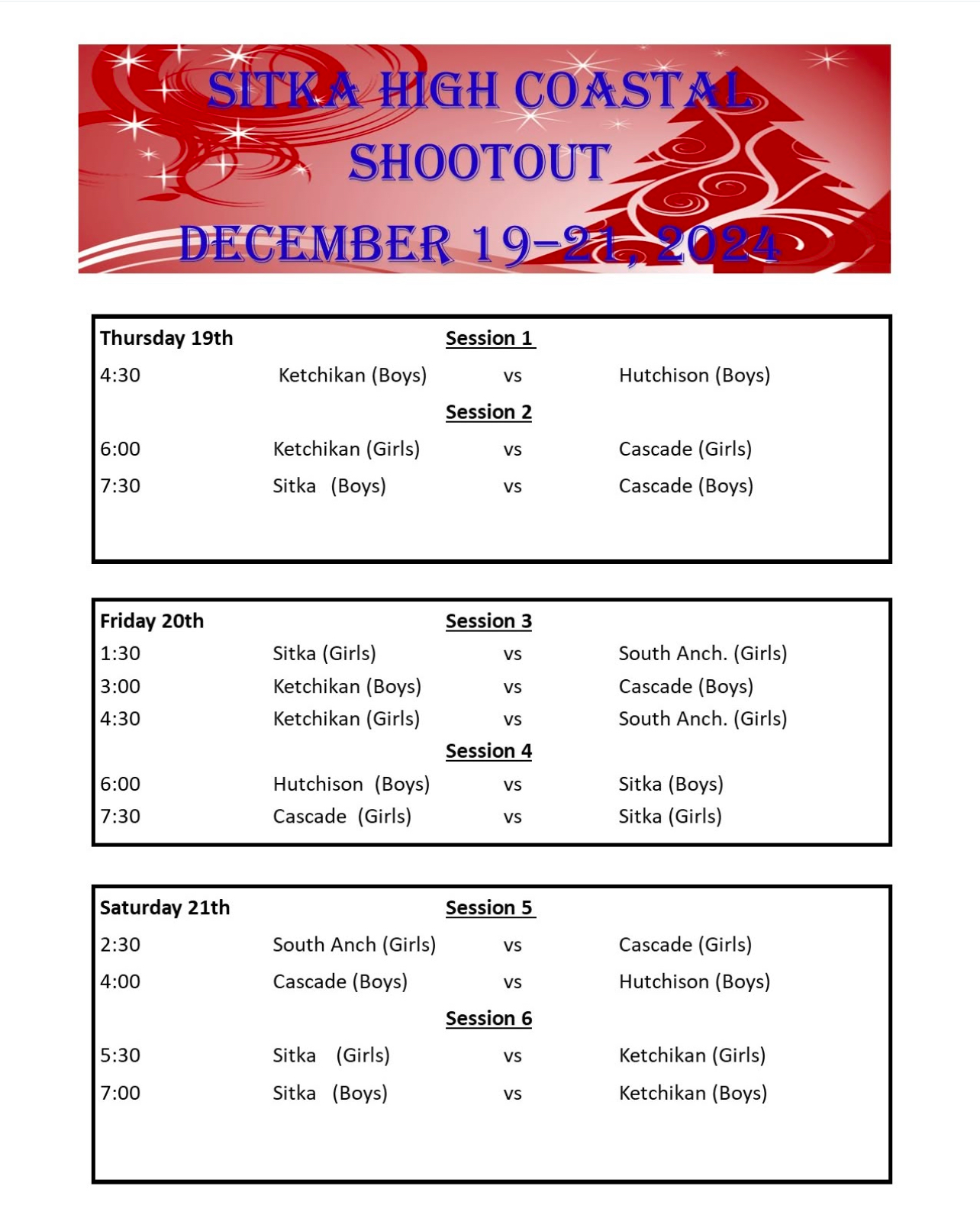 Sitka High Coastal Shootout 2024